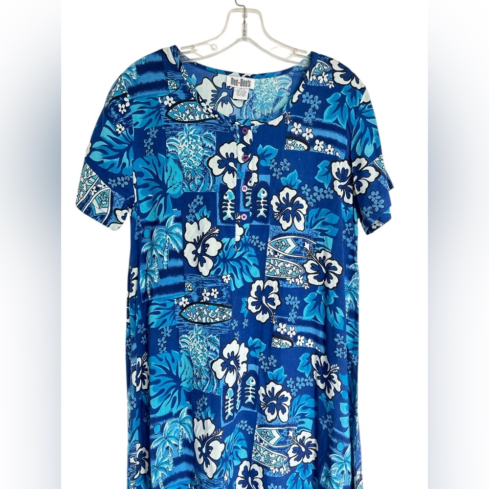 Dee Dee’s Hawaiian Dress Mumu Housedress Small Vi… - image 2